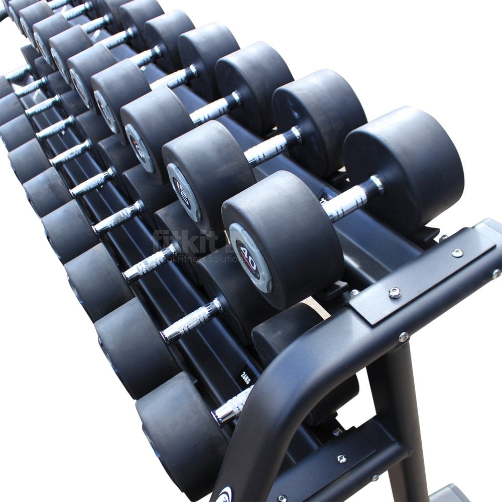 dumbbell set with rack